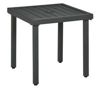 Premium Outsunny Garden Side Table - Durable Steel Frame, Umbrella Hole - Perfec