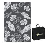 Premium Outsunny Waterproof Outdoor Rug w/ Carry Bag - 182 x 274cm - Grey