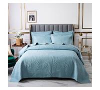 Premium Oversized Coverlet Set 3-Piece Luxury Bedding Ensemble For Spacious Bedroom Decor(Blue,180 * 220cm/71 * 87in)