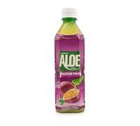 Premium Passion Fruit Aloe Vera Drink with Real Pulp - Hydrating Tropical Juice, 500ml Bottles (Pack of 12)
