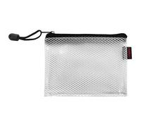 Premium Passport Size Black Zip Mesh Bag by Janrax
