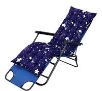 Premium Patio Chaise Lounge Cushion with Straps - Soft Recliner Cushion for Rocking Chairs, Sofa, Mat, Window Seat Pad (Orange, 66x19in/168x48cm) - Comfortable Outdoor Seating Solution