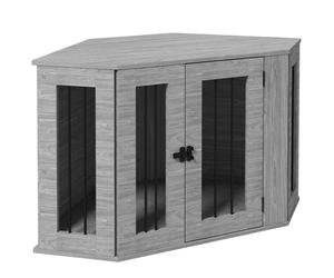 Premium PawHut Dog Crate Furniture- Comfy, Stylish, Grey - Large Door, Cushion