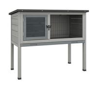 Premium PawHut Large Rabbit Hutch | Elevated Wood Design | Asphalt Roof & Tray f