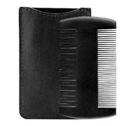 Premium Pear Wood Beard Comb for Men, Handcrafted Moustache Comb with Smooth Teeth, Natural Wooden Grooming Tool, Compact & Lightweight for Travel (Double-sided beard comb)