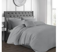 Sweet Dreams 200 Thread Count Percale Cotton Flat Sheet - Grey - Single