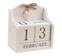 Premium Perpetual Calendars, Rustic Wooden Calendar Blocks, Month Date Display Block Calendar for Desk, Small Perpetual Desk Calendar for Home Office Decor