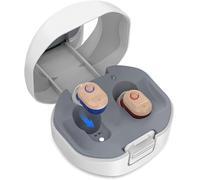 Premium Personal Audio Amplifier for Adults, Invisible In-Ear Digital Hearing Amplifiers, Rechargeable Audio Amplifier with Charging Case (1 Pair)