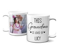 Premium Personalised Mug for Grandma, Add Name and a Special Photo, Personalised Cup for Mother’s Day, Photo mug for Grandma, Personalised Mother’s Day Mug, Gift for Christmas or Birthday Present