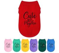 Premium Pet Clothes: Sleeveless Tank Top Dog Shirts - Soft Polyester Vest with 'Cute but Psycho' Playful Print for Small/Medium Breeds Red 4XL