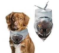 Premium Pet Scarf, Airplane Art Print Soft & Breathable Triangle Bandana for Dogs & Cats, Perfect for Daily Wear Or Special Occasions