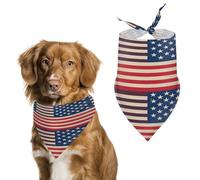 Premium Pet Scarf, American Flags Print Soft & Breathable Triangle Bandana for Dogs & Cats, Perfect for Daily Wear Or Special Occasions