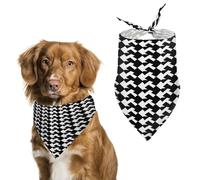 Premium Pet Scarf, Houndstooth Black Print Soft & Breathable Triangle Bandana for Dogs & Cats, Perfect for Daily Wear Or Special Occasions