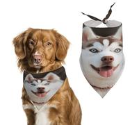 Premium Pet Scarf, Husky Piquant Dog Print Soft & Breathable Triangle Bandana for Dogs & Cats, Perfect for Daily Wear Or Special Occasions