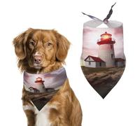 Premium Pet Scarf, Lighthouse Print Soft & Breathable Triangle Bandana for Dogs & Cats, Perfect for Daily Wear Or Special Occasions