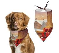 Premium Pet Scarf, Merry Christmas Day Print Soft & Breathable Triangle Bandana for Dogs & Cats, Perfect for Daily Wear Or Special Occasions