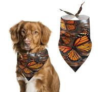 Premium Pet Scarf, Monarch Butterflies Print Soft & Breathable Triangle Bandana for Dogs & Cats, Perfect for Daily Wear Or Special Occasions
