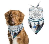 Premium Pet Scarf, Native American Dream Catcher Print Soft & Breathable Triangle Bandana for Dogs & Cats, Perfect for Daily Wear Or Special Occasions