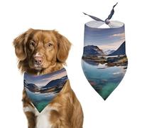 Premium Pet Scarf, Norway Islands Print Soft & Breathable Triangle Bandana for Dogs & Cats, Perfect for Daily Wear Or Special Occasions