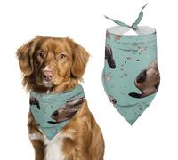 Premium Pet Scarf, Otters Print Soft & Breathable Triangle Bandana for Dogs & Cats, Perfect for Daily Wear Or Special Occasions