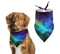 Premium Pet Scarf, Rainbow Smoke Print Soft & Breathable Triangle Bandana for Dogs & Cats, Perfect for Daily Wear Or Special Occasions