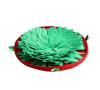 Premium Pet Sniffing Training Mat Interactive Puzzle Toy Felt Flower Slow Feeding Bowl Mat Educational Mental Stimulation Stress Relief Boredom Breaker Play Mat Engaging Activity Center (Red)