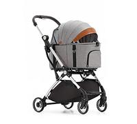 Premium Pet Stroller for Cats Dogs Pet Strollers for Small Medium Dogs Separable Dog Pram Stroller Pushchairs Lightweight Folding Pet Stroller (Grey)