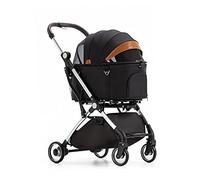 Premium Pet Stroller for Cats Dogs Pet Strollers for Small Medium Dogs Separable Dog Stroller Lightweight Folding Pet Stroller 4 Wheel Travel (Grey a) (Black)