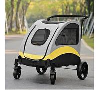 Premium Pet Stroller Pushchair for Disabled Cats Dogs Large Dog Strollers Foldable Breathable Carrier Dog Pram with Large Rear Wheels Bearing Weight 130 Lbs