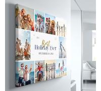 Premium Photo collage Canvas Print,Custom Wedding Gift, Personalized Anniversary Wall Art,Collage Canvas Prints Photos Personalized Multi Photo Collage Wall Art Custom (20 x 20 cm (8 x 8 in) Sq)