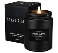 Premium Pine and Clove Candle - Fall Scented Candles for Home - Aromatherapy Candle - Masculine Scent - Long Lasting with 45 Hour Burn Time - 7.6oz