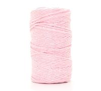Premium Pink Macrame Cord, 50 m / 164 ft of 3 mm Thick Natural Cotton Thread Yarn Macrame Rope for Wall Hangings, Plant Hangers, DIY Crafts, Home Decorations, Gift Wrapping (Reel)