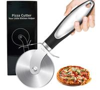 Premium Pizza Cutter Wheel - Stainless Steel Sharp Pizza Slicer - Easy to Cut & Clean - Dishwasher Safe - Handle Large & Small Pizza Professional Pizza Knife