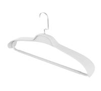 Premium Plastic Coat Hangers for Adults - 20 Pack Wide Shoulder Seamless Arc Design - Ideal for Suits Dresses & Delicate Garments - White Household Storage Solution