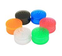 Premium Plastic Herb Grinder, Portable 50mm,60mm, Spice Grinder with Magnetic Lid, 4-Part, Grinder with Shark Tooth Shredding Stash Storage (40mm Random Colour 3pcs)