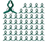 Premium Plastic Plant Clips for Climbing Plants, Tomato & Vine Support Clips, 50-Pack Green Garden Training Clips, Reusable & Weather-Resistant Sna(S)