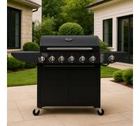 Premium Plus 6+1 Gas Burner Grill Bbq Barbecue Propane Patio Storage Incl. Side Burner