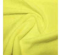 Premium Polar Fleece Fabric Material by The Metre 30 Plain Colours 149cm Wide (FLO Yellow) (ONE METRE - 100 x 150cm)