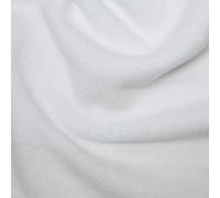 Premium Polar Fleece Fabric Material by The Metre 30 Plain Colours 149cm Wide (White) (ONE METRE - 100 x 150cm)