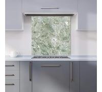 Premium Polished Sage Green Quartz Effect Kitchen Splashback 6mm Toughened Glass Kitchen Splashback - Heat Resistant Splashback for Kitchens, Perfect for Cookers and Hobs, Polished Edges