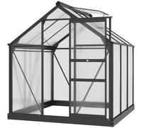 Premium Polycarbonate Walk-In Greenhouse | Aluminium Frame | 6x6ft | Slide Door