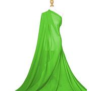 Premium Polyester Chiffon Fabric by The Meter 60 Inch 160cm Wide (Lime, Full Meter)