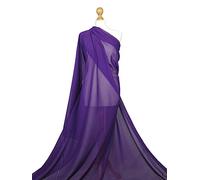 Premium Polyester Chiffon Fabric by The Meter 60 Inch 160cm Wide (Purple, Half Meter)