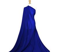 Premium Polyester Chiffon Fabric by The Meter 60 Inch 160cm Wide (Royal, Half Meter)