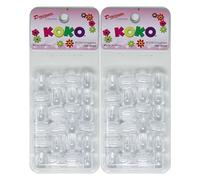 Premium Pony Beads - X-Large 48 PC Set, Ideal for Hair Braids, Kids Crafts, Clear Plastic Beads