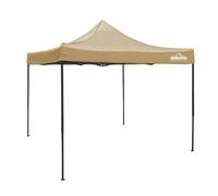 Premium 3x3m Pop-Up Gazebo, Heavy Duty, Water Resistant, Carry Bag, Stakes & Weight Bags - Beige - DG130