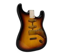 Premium Poplar Wood Electric Guitar Body, Sunburst Finish, for ST Style, with Standard HSH Route, Pre Drilled Wire Paths
