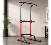 Premium Power Tower for Home Gym, Adjustable Pull Up Bar and Dip Station, Heavy Duty Strength Training Stand for Chin Ups, Dips, Knee Raises and Push Ups, 150 kg Capacity