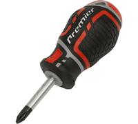 PREMIUM Pozi 2 x 38mm Stubby Screwdriver - Ergonomic Soft Grip - Magnetic Tip