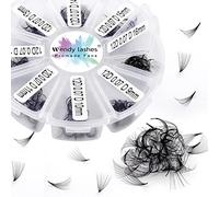 Premium Premade Fan Volume Russian Lash Extensions - 500 Fans, 12D, 0.07mm, C Curl, 9-16mm Mixed Tray(500-12D-0.07-C-916)